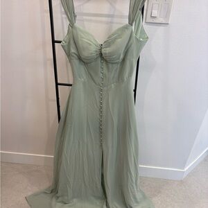 Elegant Sage Green Wedding Dress